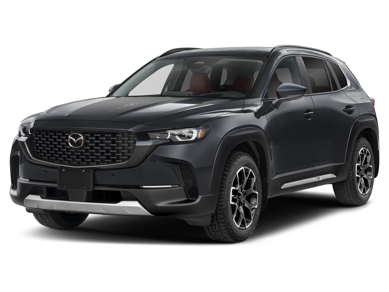 2026 Mazda Mazda CX-50 2.5 Turbo Meridian Edition AWD in Jet Black Mica — front three-quarter view