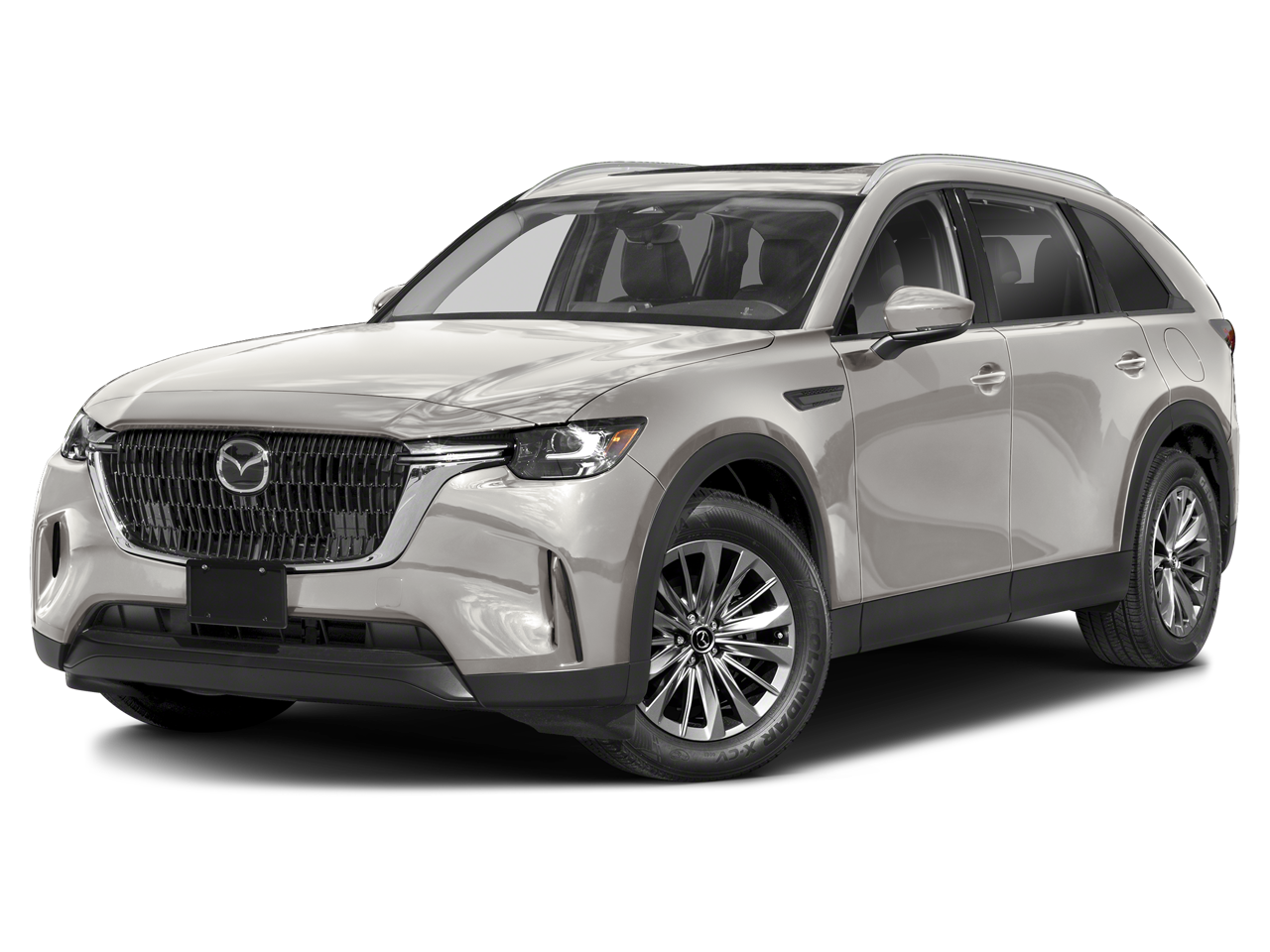 2026 Mazda Mazda CX-90 Preferred in Platinum Quartz — front three-quarter view