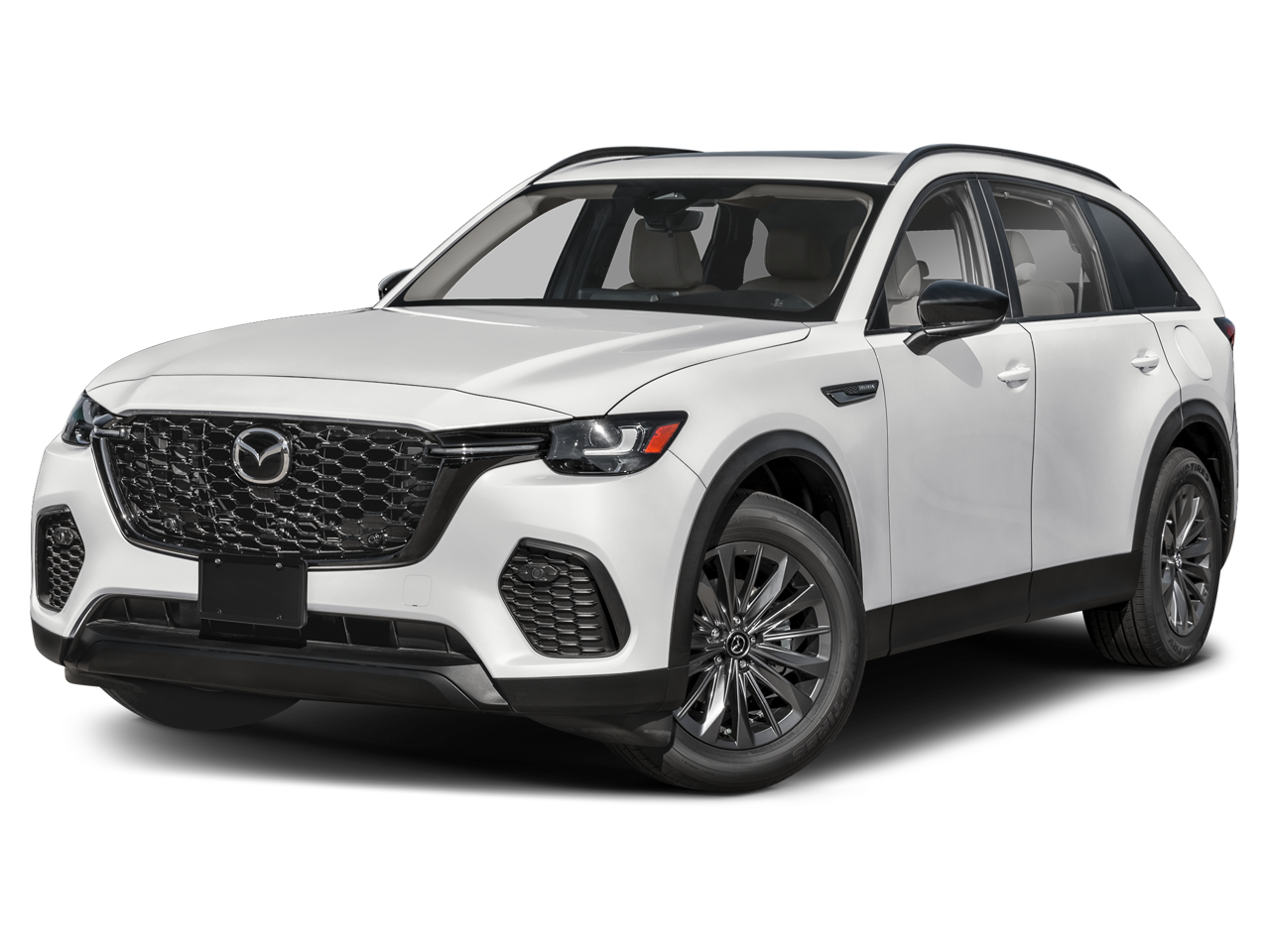 2026 Mazda Mazda CX-70 3.3 Turbo Preferred AWD in Rhodium White Premium — front three-quarter view