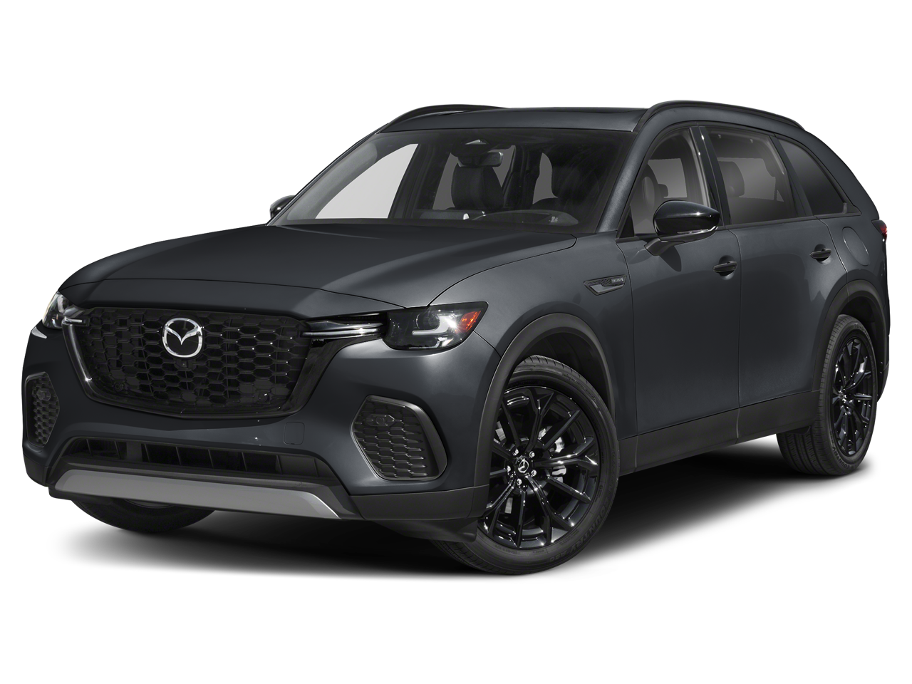 2026 Mazda Mazda CX-70 3.3 Turbo Premium Plus AWD in Jet Black Mica — front three-quarter view