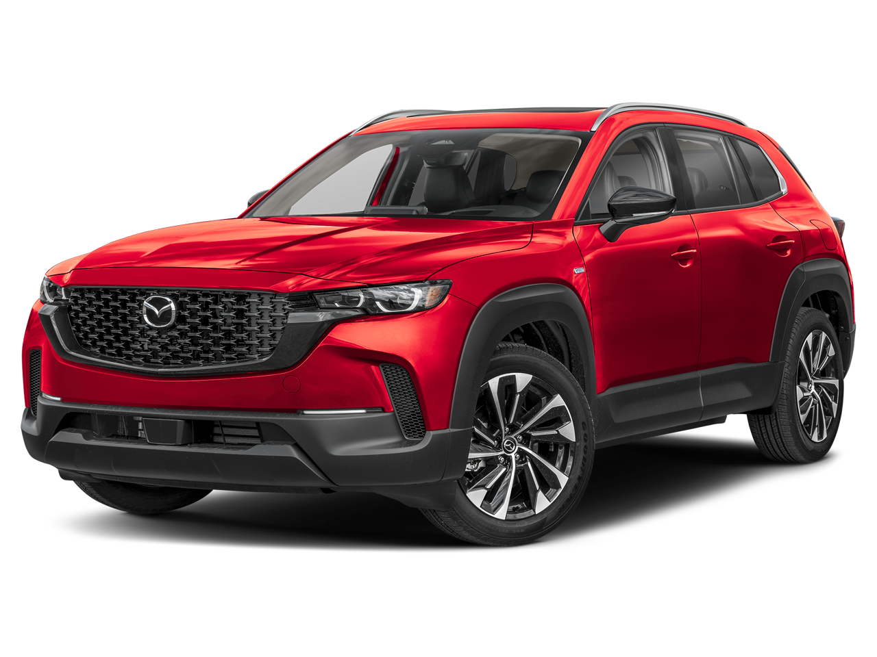 2026 Mazda Mazda CX-50 Hybrid Premium Plus AWD in Soul Red Crystal Metallic — front three-quarter view