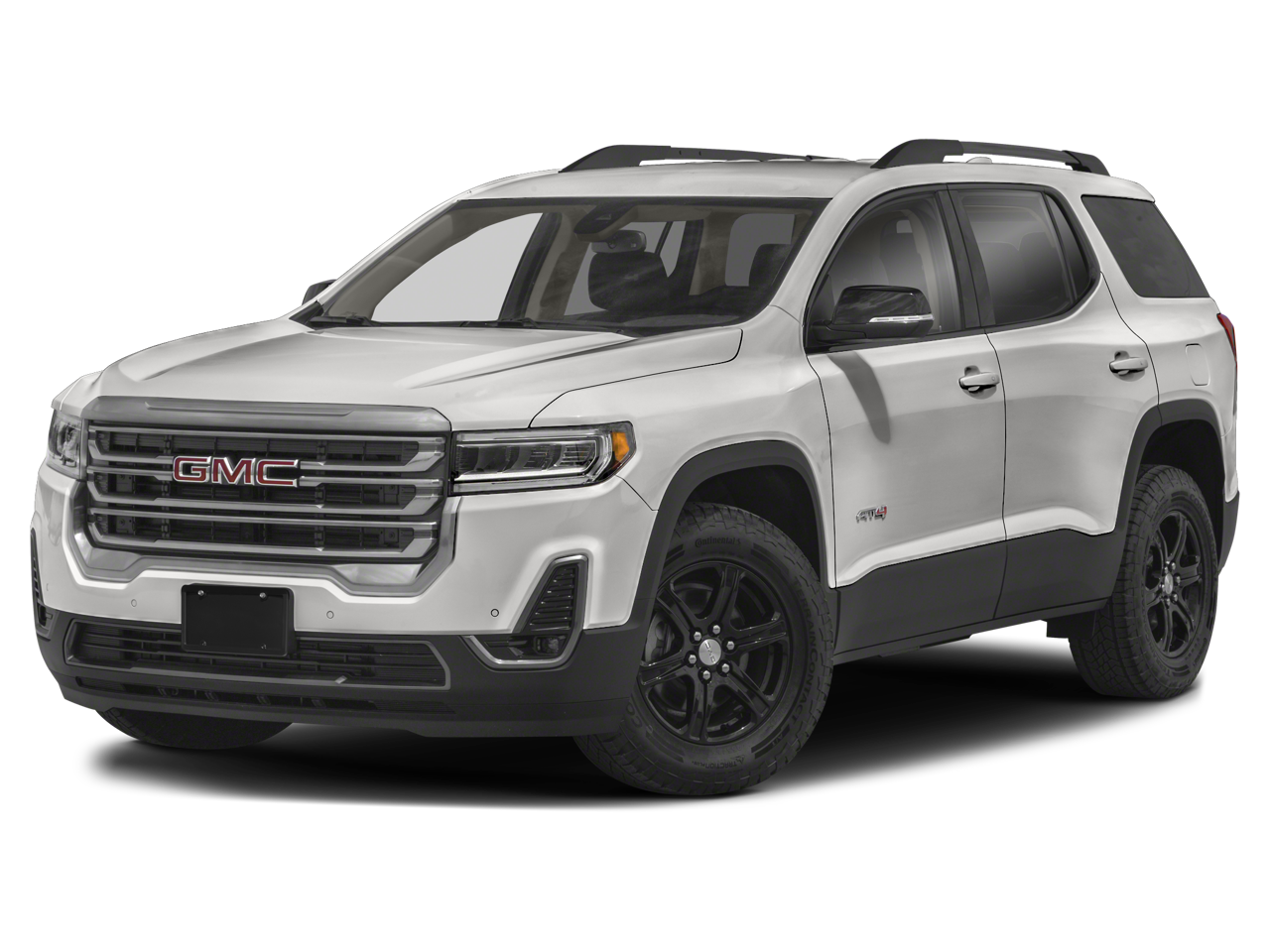 2021 GMC Acadia AT4 in Ebony Twilight Metallic — front three-quarter view