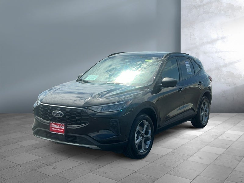 2025 Ford Escape ST-Line in Agate Black Metallic — front three-quarter view