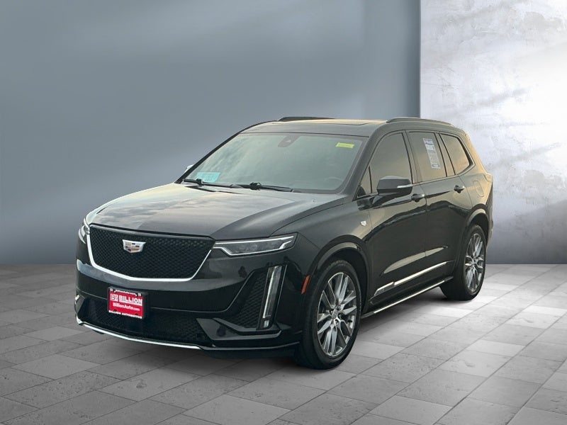 2021 Cadillac XT6 Sport in Stellar Black Metallic — front three-quarter view