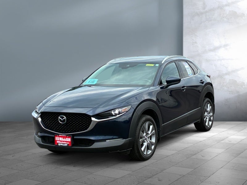 2021 Mazda Mazda CX-30 Premium Package in Deep Crystal Blue Mica — front three-quarter view