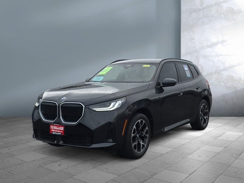 2025 BMW X3 30 xDrive in Dark Graphite Metallic — front three-quarter view