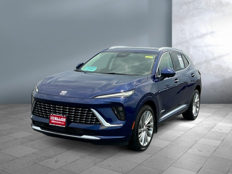 2024 Buick Envision Avenir in Calypso Blue Metallic — front three-quarter view