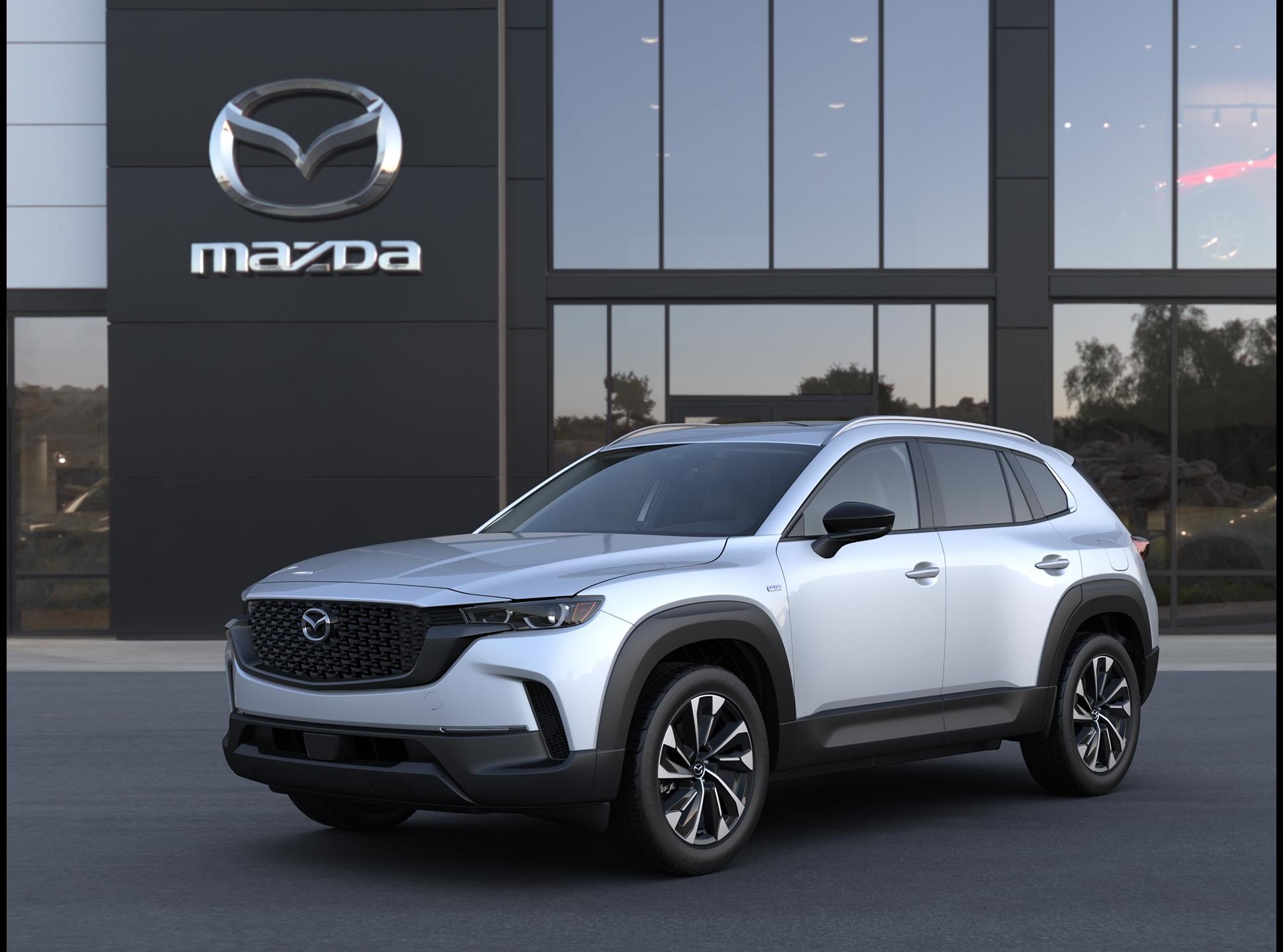 2026 Mazda Mazda CX-50 Hybrid Premium Plus AWD in Wind Chill Pearl — front three-quarter view