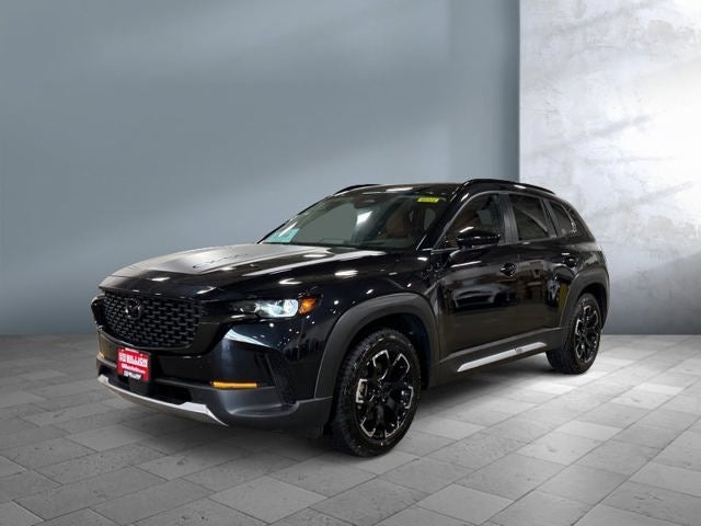 2026 Mazda Mazda CX-50 2.5 Turbo Meridian Edition AWD in Jet Black Mica — front three-quarter view