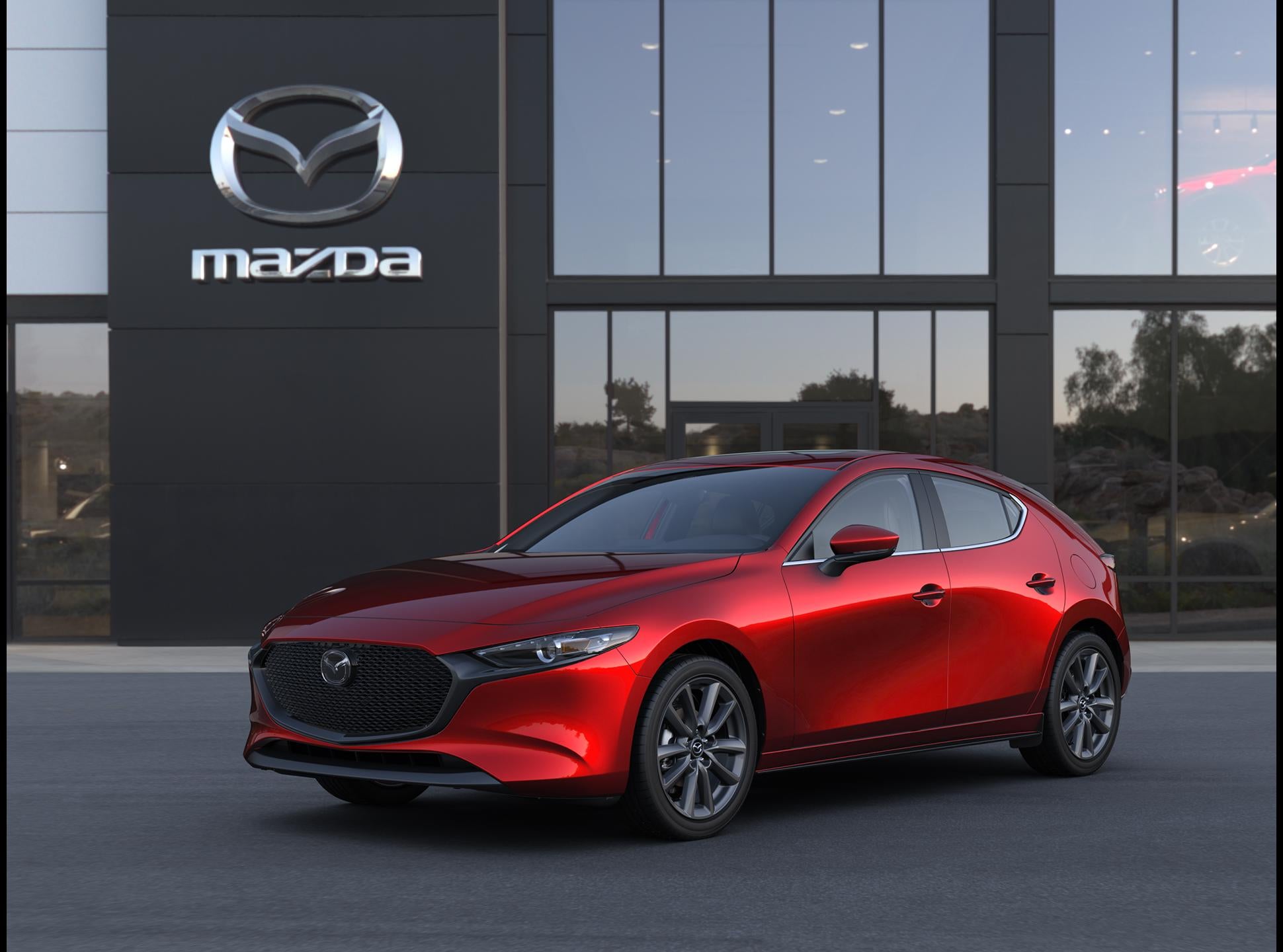 2026 Mazda Mazda3 Hatchback 2.5 S Preferred in Soul Red Crystal Metallic — front three-quarter view