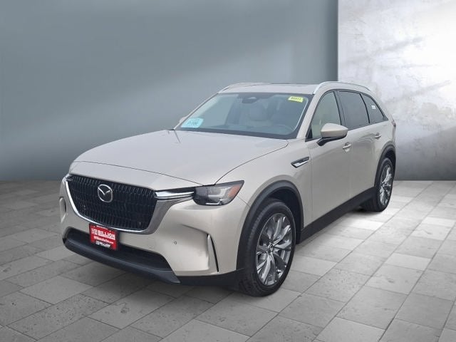 2026 Mazda Mazda CX-90 3.3 Turbo Preferred AWD in Platinum Quartz Metallic — front three-quarter view